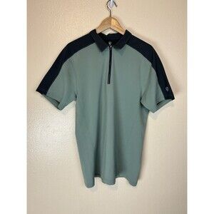 Kuhl Shadow Polo Shirt Men L Large 1/4 zip Gray Performance Hiking Camping Golf